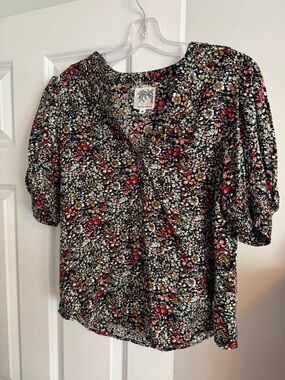 Citrus Floral Top- Medium